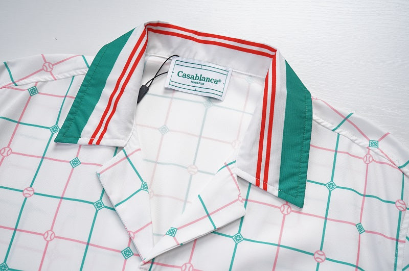 SOLO-CASABLANCA 23SS SILK CUBA COLLAR SHIRT