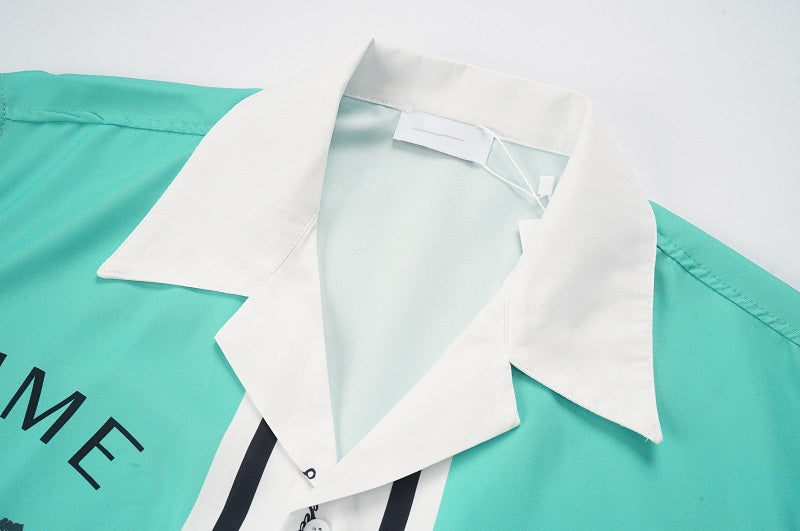 SOLO-CASABLANCA 23SS SILK CUBA COLLAR SHIRT