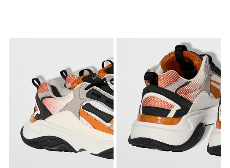 SOLO-AMIRI 2022 New Bone Series Sneakers Orange